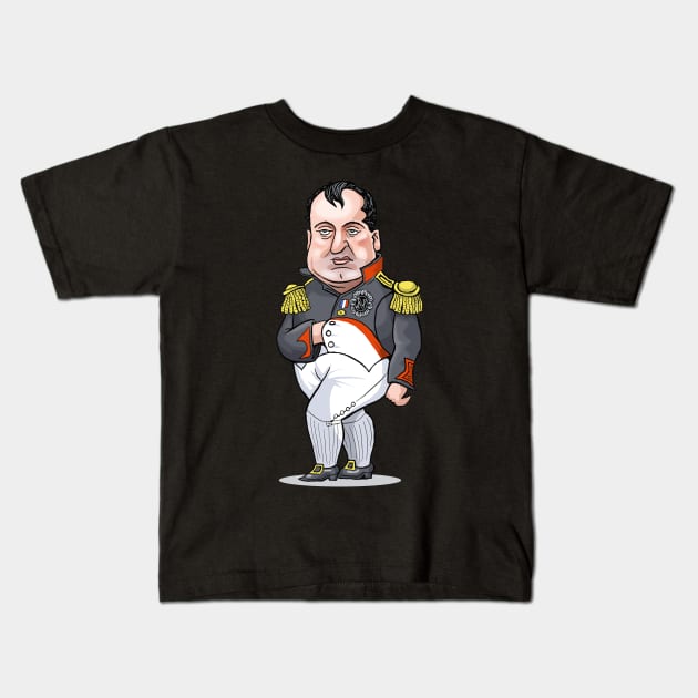 Napoleon Bonaparte Kids T-Shirt by Mackaycartoons